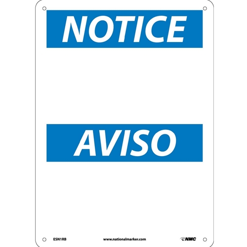 Notice Sign - Bilingual (ESN1RB)
