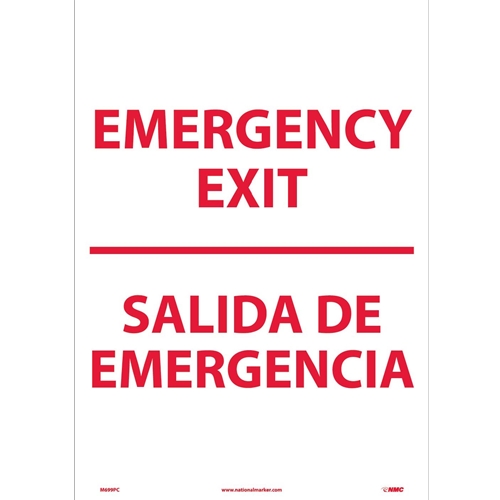 Emergency Exit Sign - Bilingual (M699PC)