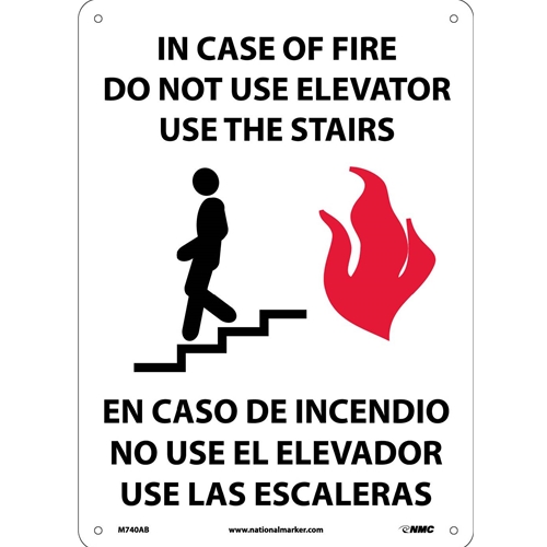 Do Not Use Elevator Sign - Bilingual (M740AB)