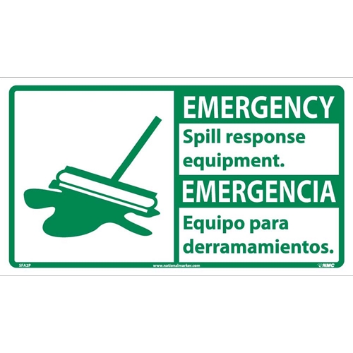 Emergency Spill Response Equipment Sign - Bilingual (SFA2P)
