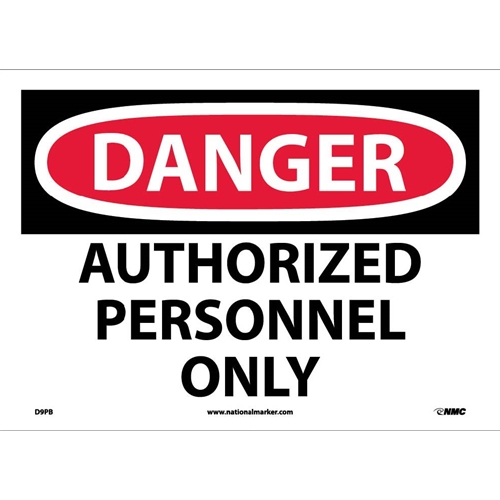 Danger Authorized Personnel Only Sign (D9PB)