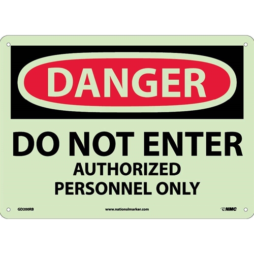 Danger Do Not Enter Authorized Personnel Only Sign (GD200RB)