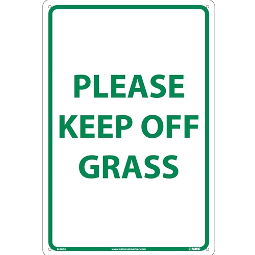 Please Keep Off Grass Sign (M105G)