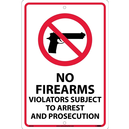 No Firearms Allowed Sign (M453G)