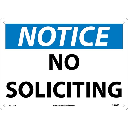 Notice No Soliciting Sign (N317RB)