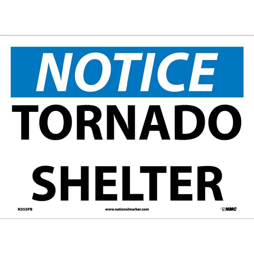 Notice Tornado Shelter Sign (N355PB)