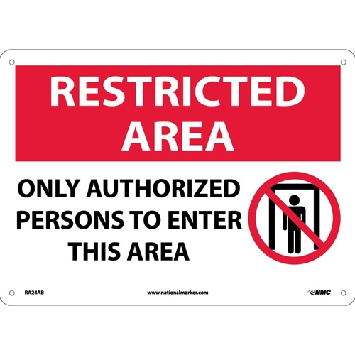 Restricted Area Only Authorized Persons Sign (RA24AB)