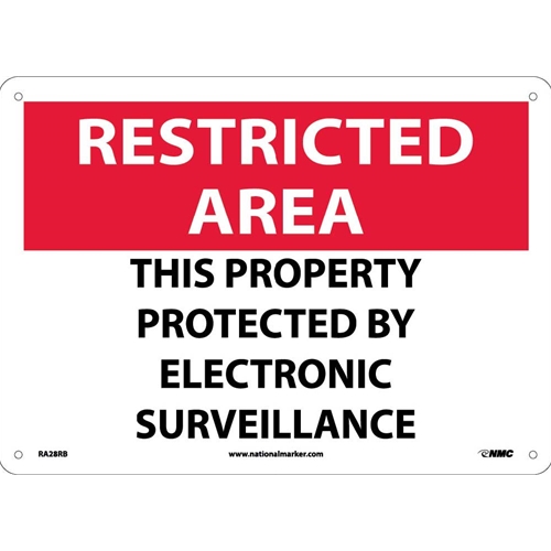 Restricted Area Electronic Surveillance Sign (RA28RB)