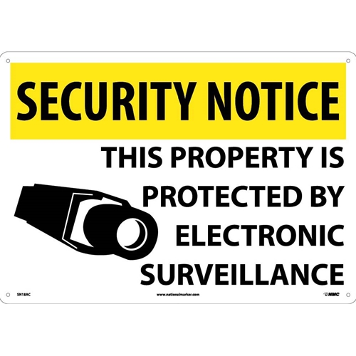 Security Notice Electronic Surveillance Sign (SN18AC)
