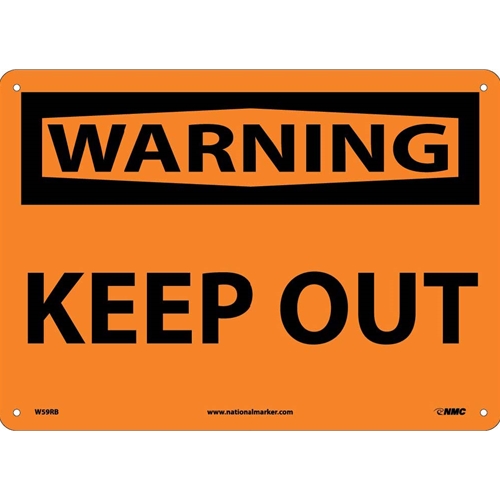 Warning Keep Out Sign (W59RB)