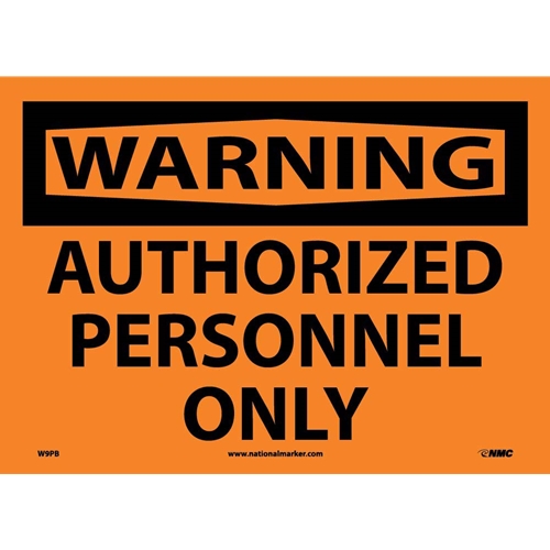 Warning Authorized Personnel Only Sign (W9PB)