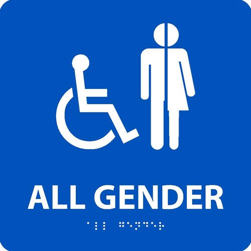 All Gender/Handicapped Braille Ada Sign (ADA22BL)