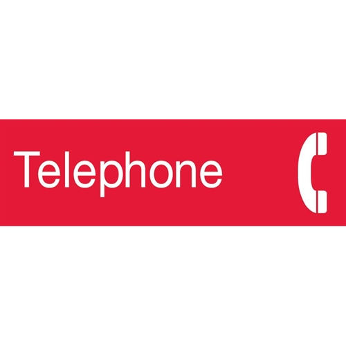 Telephone Engraved Sign (EN23R)