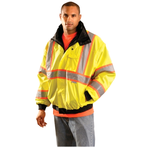 OccuLux Two-Tone Tape Bomber Jacket