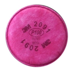 3M 2091 P100 Particulate Filter, 2/Box