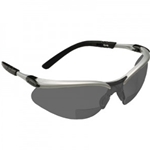 AOSafety BX Safety Glasses - Silver/Black Frame, Gray