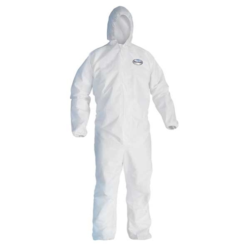 KleenGuard A40 Coveralls, Zipper Front, Elastic Wrists, Ankles & Hood