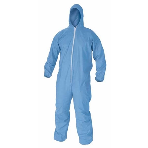 KleenGuard A65 Coveralls, Zipper Front, Elastic Wrists, Ankles & Hood