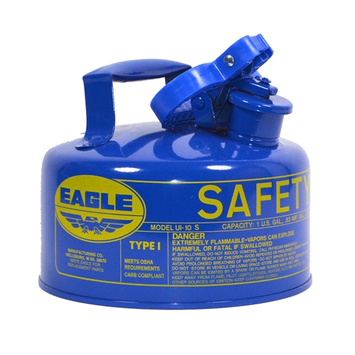 Eagle Type I Safety Can, 1 Gal. Blue, UI-10-SB
