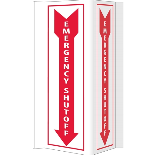 Emergency Shut Off Sign (VS40W)