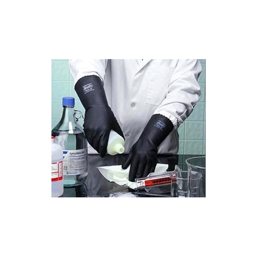 Best Chloroflex Chemical Resistant Gloves, Flock-Lined Neoprene, 28 Mil