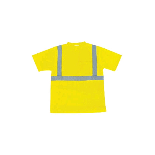 MCR (TSCL2L) Class 2 Lime Polyester T-Shirt w/2" Silver Stripes