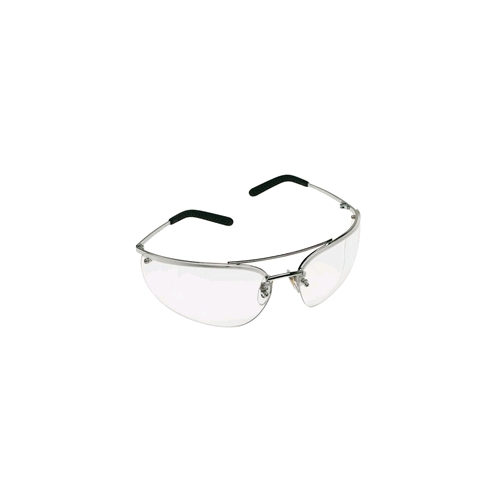 AOSafety Metaliks, Silver Frame, Clear Lens