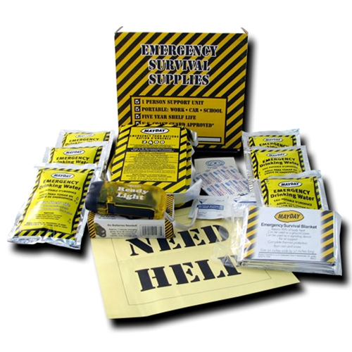 The Basic 3-Day Emergency Kit w/Flashlight & First Aid