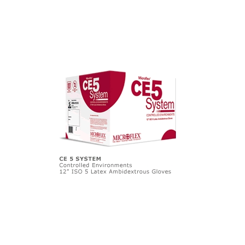Microflex CE5 System - 12" ISO 5 Latex Ambidextrous Gloves (Non-Sterile)