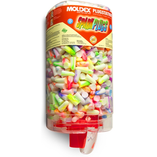 Moldex 6645 PlugStation-Dispenser w/ SparkPlugs Earplug (500 Pr/Dsp)